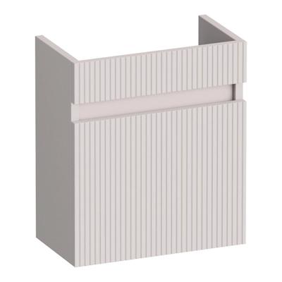 Brauer Joy Wavy Fonteinkast - 40 cm - met 1 Deur Greeploos Linksdraaiend - Mat Zand