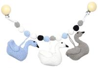 natureZOO kinderwagenspanner zwanen gehaakt 40 cm multicolor - thumbnail