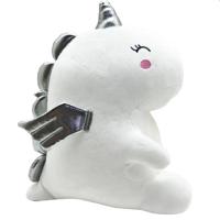 Kenji Angel dino knuffel - 30 cm - wit - thumbnail