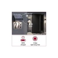 Paulmann 94694 Solar Housenumber Huisnummerlamp op zonne-energie Energielabel: G (A - G) Warmwit Zwart - thumbnail