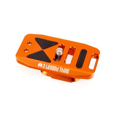 3 Legged Thing BASE70 PD Arca en Peak-Design- compatibele snelwisselplaat 70 mm - koper (oranje)