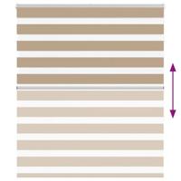 Zebra Blind 135x150 cm stofbreedte 130,9 cm polyester zandbruin - thumbnail
