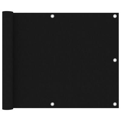 Balkonscherm 75x400 cm oxford stof zwart