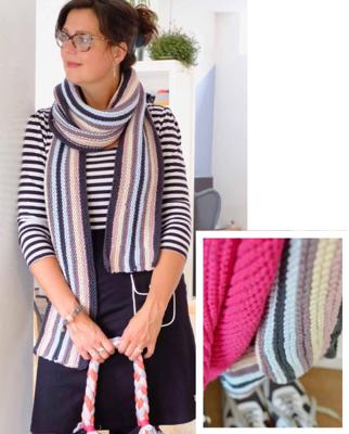 Strepen sjaal Haakpatroon Strepen sjaal Haakpatroon