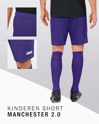 JAKO 4400K Short Manchester 2.0 Kids - Paars - 140
