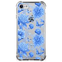 Case voor iPhone SE 2022/2020 | iPhone 8/7 Flowers Blue - thumbnail