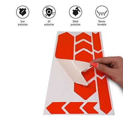 Fiets frame bescherming stickerset neon rood