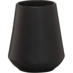 Tandenborstelbeker Sealskin Conical 10,5x9cm Porselein Zwart