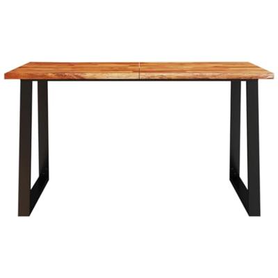 Eettafel met natuurlijke rand 140x80x75 cm massief acaciahout Eettafel met natuurlijke rand 140x80x75 cm massief acaciahout