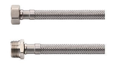 Riko Flexibele aansluitslang 3/8" bi x 1/2" bu 60 cm RVS