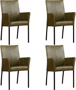 Set van 4 Leren eetkamerstoelen Comfort - met armleuning - Echt leer, Modern, Comfortabel en kies uit meer dan 150+ kleuren - Ontdek de Vele Leersoorten en Kleuren bij ShopX Set van 4 Leren eetkamerstoelen Comfort - met armleuning - Echt leer, Modern, Comfortabel en kies uit meer dan 150+ kleuren - Ontdek de Vele Leersoorten en Kleuren bij ShopX