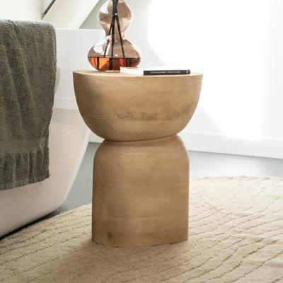 By-Boo Bijzettafel 'Cobble' Mangohout, 37 x 30cm, kleur Naturel By-Boo Bijzettafel 'Cobble' Mangohout, 37 x 30cm, kleur Naturel