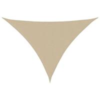 VidaXL Zonnescherm driehoekig 3,5x3,5x4,9 m oxford stof beige - thumbnail