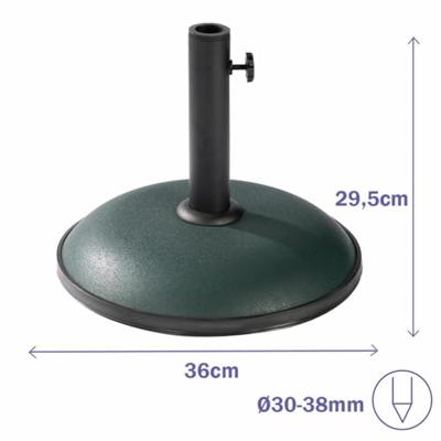 Marbueno Base Parasol Rond Cement 36x29,5 cm 11KG Groen Tuin, Zwembad, Terras 10443