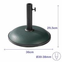 Marbueno Base Parasol Rond Cement 36x29,5 cm 11KG Groen Tuin, Zwembad, Terras 10443 - thumbnail