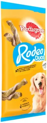 Hondenvoer Rodeo Duo kip & bacon 7pc 123g 1x10 Pedigree - Pedigree
