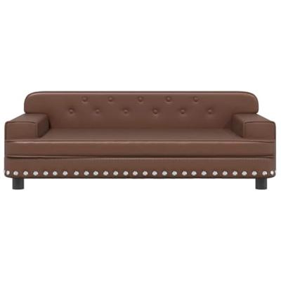 Kinderbank 90x53x30 cm kunstleer bruin