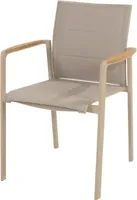 4 Seasons Outdoor stapelbare dining tuinstoel cortina latte - thumbnail