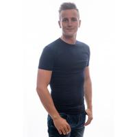 Slater Stretch T-Shirt Round neck Blue Two Pack (art 6510) - thumbnail