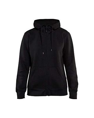 Blåkläder Dames hoodie met rits 33951048 | Zwart | Maat 3XL - 7330509542903