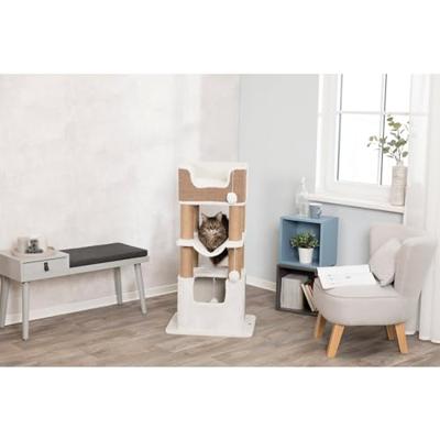 TRIXIE Lucano-kattenboom 110cm - Wit en taupe - thumbnail