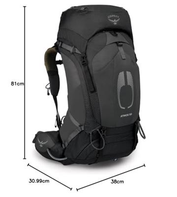 Osprey Atmos AG 50 Backpack Heren Black S/M