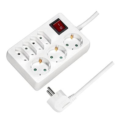 LogiLink LPS210 Stekkerdoos met schakelaar Wit Randaarde stekker 1 stuk(s)