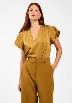 Aaiko Minny Pes 514 T-shirt Korte Mouw 191034 French Olive