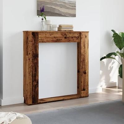 Haardombouw 100x20x100 cm bewerkt hout oud houtkleurig
