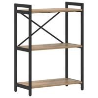 Boekenkast artisanaal eikenkleurig 60 x 30 x 83 cm Bewerkt hout - thumbnail