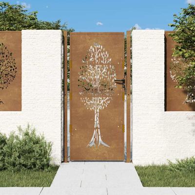 Poort 100x175 cm boomontwerp cortenstaal