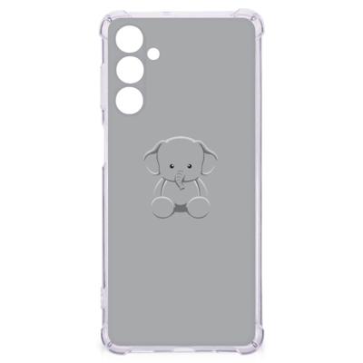 Samsung Galaxy M54 Stevig | Bumper Hoesje | Grijs Baby Olifant Samsung Galaxy M54 Stevig | Bumper Hoesje | Grijs Baby Olifant