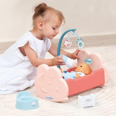 Ecoiffier poppenwieg met accessoires, 6dlg.