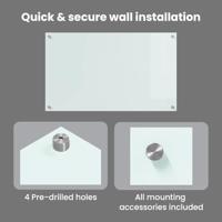 VidaXL Keuken achterwand 2 pcs wit 100 x 60 cm gehard glas - thumbnail