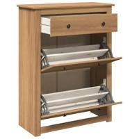 VidaXL Schoenenkast panama 80x35x105 cm massief grenenhout - thumbnail