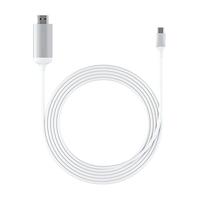 Satechi ST-CHDMIS USB-C-displaykabel USB-C / HDMI Aansluitkabel HDMI-A-stekker, USB-C stekker 1.8 m Zilver 4K UHD - thumbnail