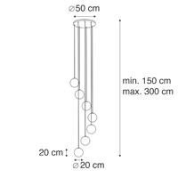 QAZQA Smart hanglamp messing 7-lichts incl. Wifi ST64 - Pallon - thumbnail