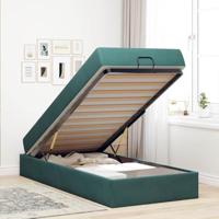 Bedframe met matras met matras 2 pcs Groen Fluweel - thumbnail