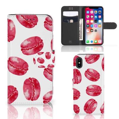 Apple iPhone X | Xs | Book Cover | Pink Macarons