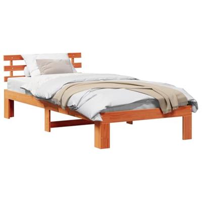 Bedframe Wasbruin 100 x 200 cm Massief grenenhout