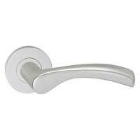 Impresso Deurkruk Oxford Aluminium op rond rozet - thumbnail