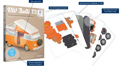 Franzis Bouwpakket Vw Bulli T2 1:18 Karton 38-delig Oranje