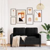 Tweezitsbank 120 cm fluweel zwart - thumbnail