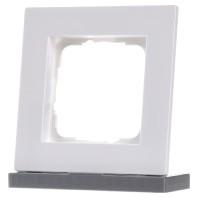 Gira E2 afdekraam 1 voudig vlak 3mm zuiver wit glanzend 0211295