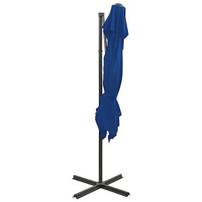 VidaXL Zweefparasol met dubbel dak 250x250 cm azuurblauw