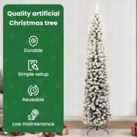 VidaXL Kunstkerstboom groen 240 cm pvc en staal en kunststof - thumbnail