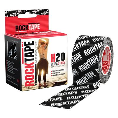Rocktape H2O (5cm x 5m) zwart logo