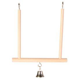 TRIXIE TRAPEZESCHOMMEL MET BEL HOUT 12X13 CM 4 ST