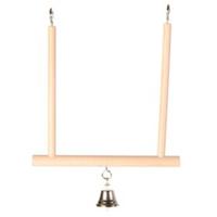 TRIXIE TRAPEZESCHOMMEL MET BEL HOUT 12X13 CM 4 ST - thumbnail