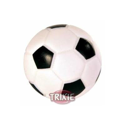 TRIXIE VOETBAL VINYL ZWART / WIT 6X6X6 CM 4 ST